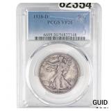 1938-D Walking Liberty Half Dollar PCGS VF20