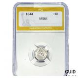 1844 Seated Liberty Half Dime PGA MS64