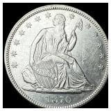 1870 Seated Liberty Half Dollar CLOSELY UNCIRCULAT