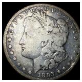 1893-CC Silver Morgan Dollar LIGHTLY CIRCULATED