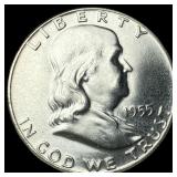 1955 Silver Half Dollar Franklin CHOICE BU