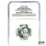 1974 Washington Silver Quarter Error NGC MS64