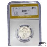1917 Standing Liberty Quarter PGA MS64 FH Type 1