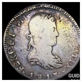 1813 Colonial Spain Silver 8 Reales NEARLY UNCIRCU