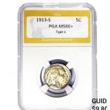 1913-S Buffalo Nickel PGA MS66+ Type 1