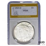 1923-D Silver Peace Dollar PGA MS64