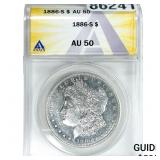 1886-S Morgan Silver Dollar ANACS AU50