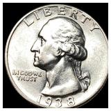 1938 Silver Washington Quarter UNCIRCULATED