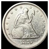 1875-S Silver Twenty Cents NEARLY UNCIRCULATED