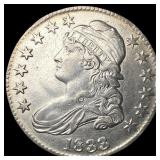 1833 Silver Half Dollar (Capped Bust) CLOSELY UNCI