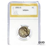 1931-S Buffalo Nickel PGA MS64+