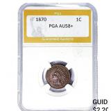 1870 Indian Head Cent PGA AU58+