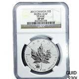 2012 $5 Sliver Canada Maple Leaf Titanic NGC SP69