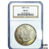 1883-O Morgan Silver Dollar NGC MS65