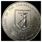 1970 Montserrat 4 Dollars UNCIRCULATED