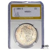 1881-S Morgan Silver Dollar PGA MS65+