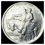 1925 Silver Stone Mountain Half Dollar CLOSELY UNC