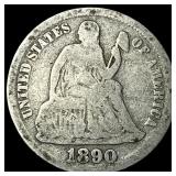 1890 Seated Liberty Dime NICELY CIRCULATED