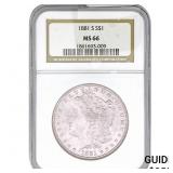 1881-S Morgan Silver Dollar NGC MS66