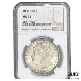 1888-S Morgan Silver Dollar NGC MS61