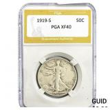 1919-S Walking Liberty Half Dollar PGA XF40