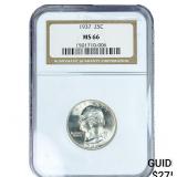 1937 Washington Silver Quarter NGC MS66