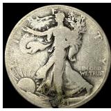 1921-S Silver Walking Liberty Half Dollar NICELY C