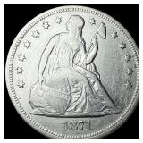1871 Silver Dollar CLOSELY UNCIRCULATED