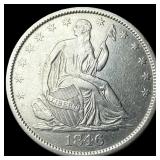 1846-O Silver Half Dollar CLOSELY UNCIRCULATED