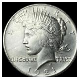 1921 Silver Peace Dollar CLOSELY UNCIRCULATED