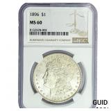 1896 Morgan Silver Dollar NGC MS60