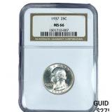 1937 Washington Silver Quarter NGC MS66
