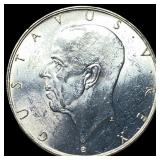 1938 Sweden Silver 2 Kroner UNCIRCULATED