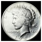 1921 Silver Peace Dollar CLOSELY UNCIRCULATED