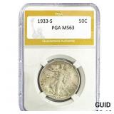 1933-S Walking Liberty Half Dollar PGA MS63