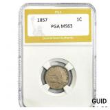 1857 Flying Eagle Cent PGA MS63