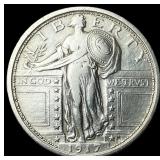 1917 Type 1 Standing Liberty Quarter CLOSELY UNCIR