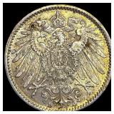 1915 Germany Silver 1 Mark CLOSELY UNCIRCULATED