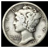 1921-D Silver Mercury Dime LIGHTLY CIRCULATED