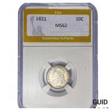 1831 Capped Bust Dime PGA MS62