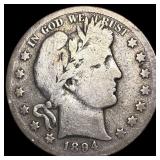 1894-S Silver Barber Half Dollar NICELY CIRCULATED