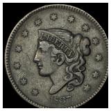 1837 Coronet Head Large Cent NEARLY  UNCIRCULATED