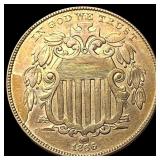 1866 Shield Nickel CLOSELY UNCIRCULATED