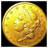 1859-S Gold $20 Double Eagle CLOSELY UNCIRCULATED