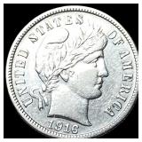 1916-S Silver Barber Dime NEARLY UNCIRCULATED