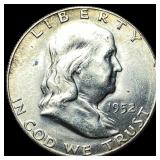 1952-S Silver Half Dollar Franklin CHOICE BU