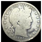 1901-S Silver Barber Half Dollar NICELY  CIRCULAT