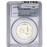 1957-D Franklin Half Dollar PCGS MS64 FBL