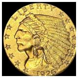 1926 Indian Head Gold $2.50 Quarter Eagle UNCIRCUL
