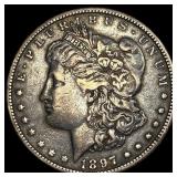 1897 Silver Morgan Dollar NEARLY UNCIRCULATED
